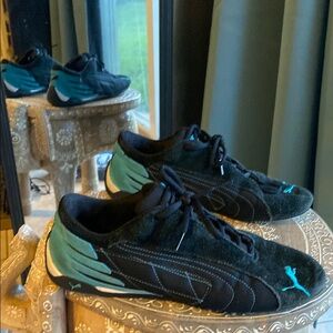 Black and Teal Puma Driving/ Racing Shoes